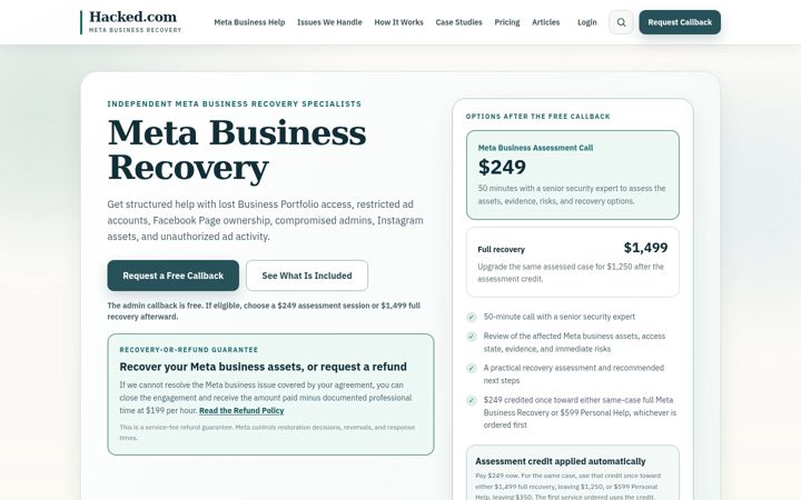 Screenshot of hacked.com