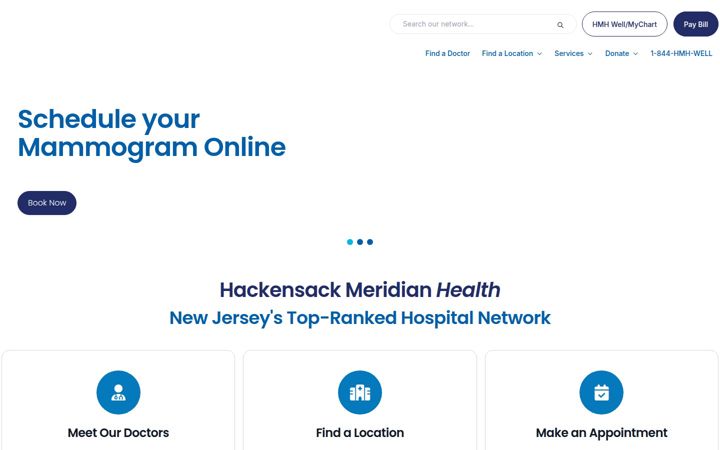 Screenshot of hackensackmeridianhealth.org
