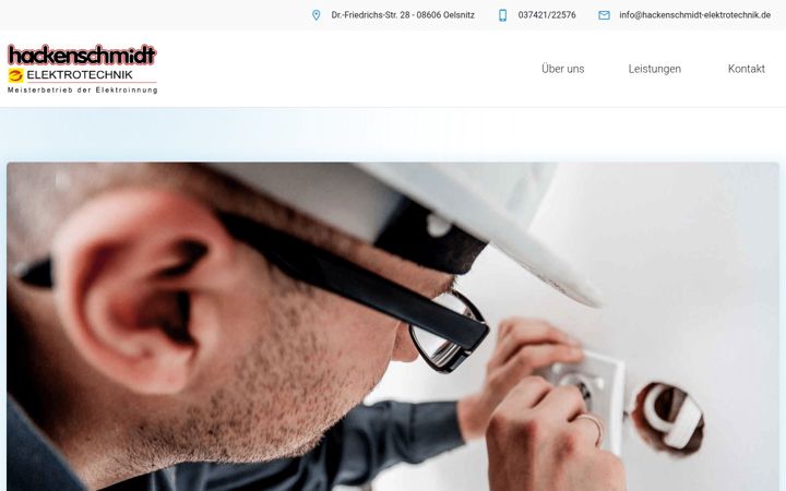 Screenshot of hackenschmidt-elektrotechnik.de