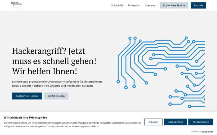 Screenshot of hackernotruf.com