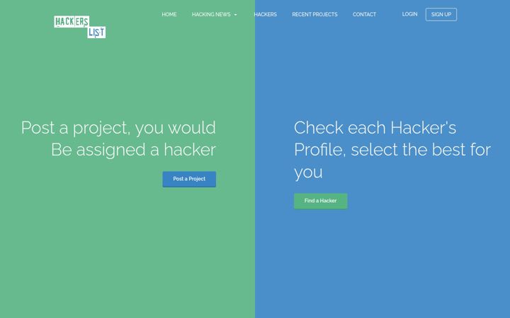 Screenshot of hackers-list.com