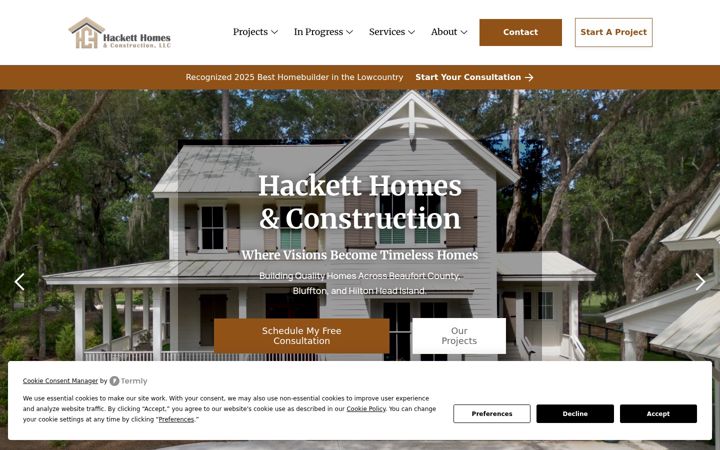 Screenshot of hackettbuilds.com