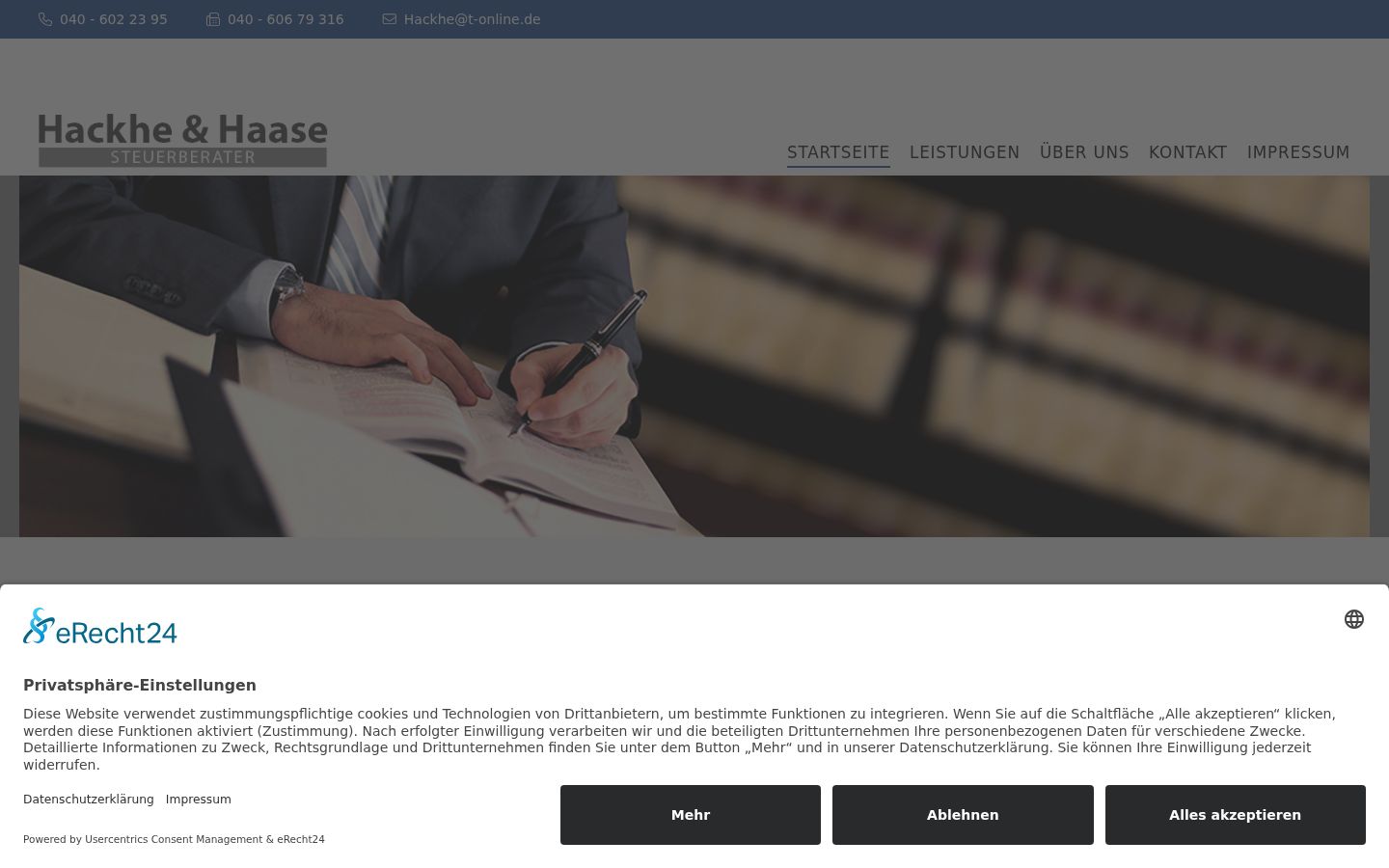 Screenshot of the consent banner shown before any interaction