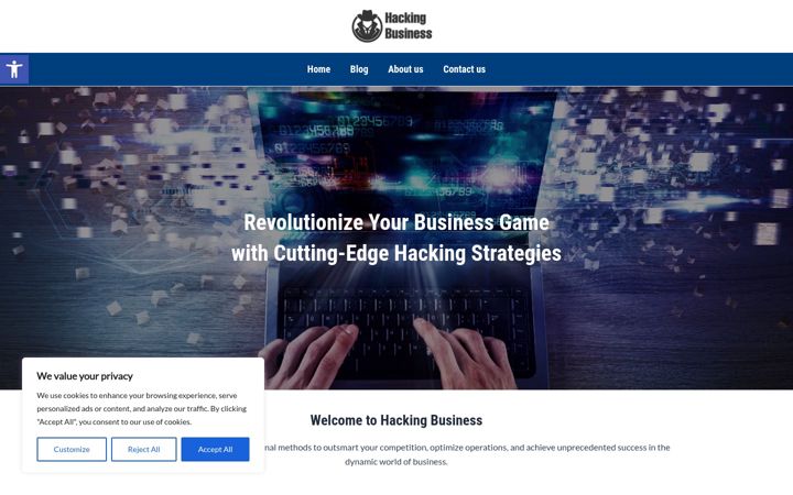 Screenshot of hacking.business