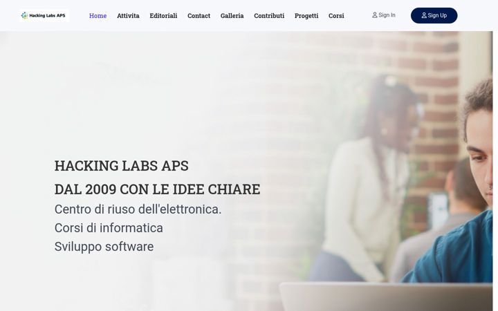Screenshot of hackinglabs.it