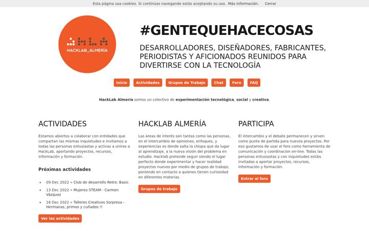 Screenshot of hacklabalmeria.net