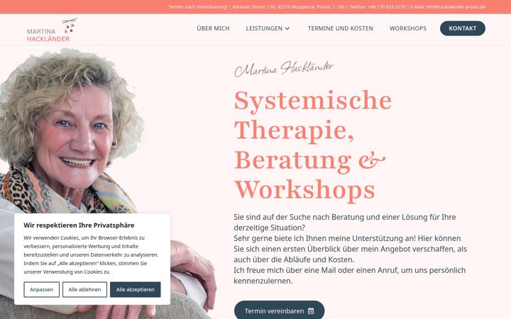 Screenshot of hacklaender-praxis.de