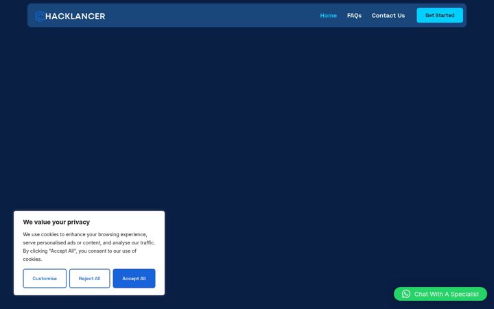 Screenshot of hacklancer.com