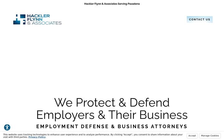 Screenshot of hacklerflynnlaw.com