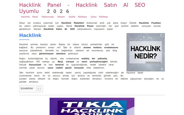 Screenshot of hacklinkmarket.com.tr