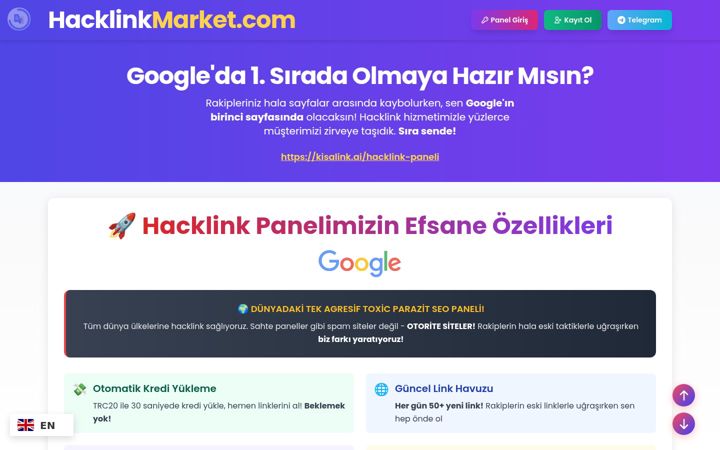 Screenshot of hacklinkumut.com