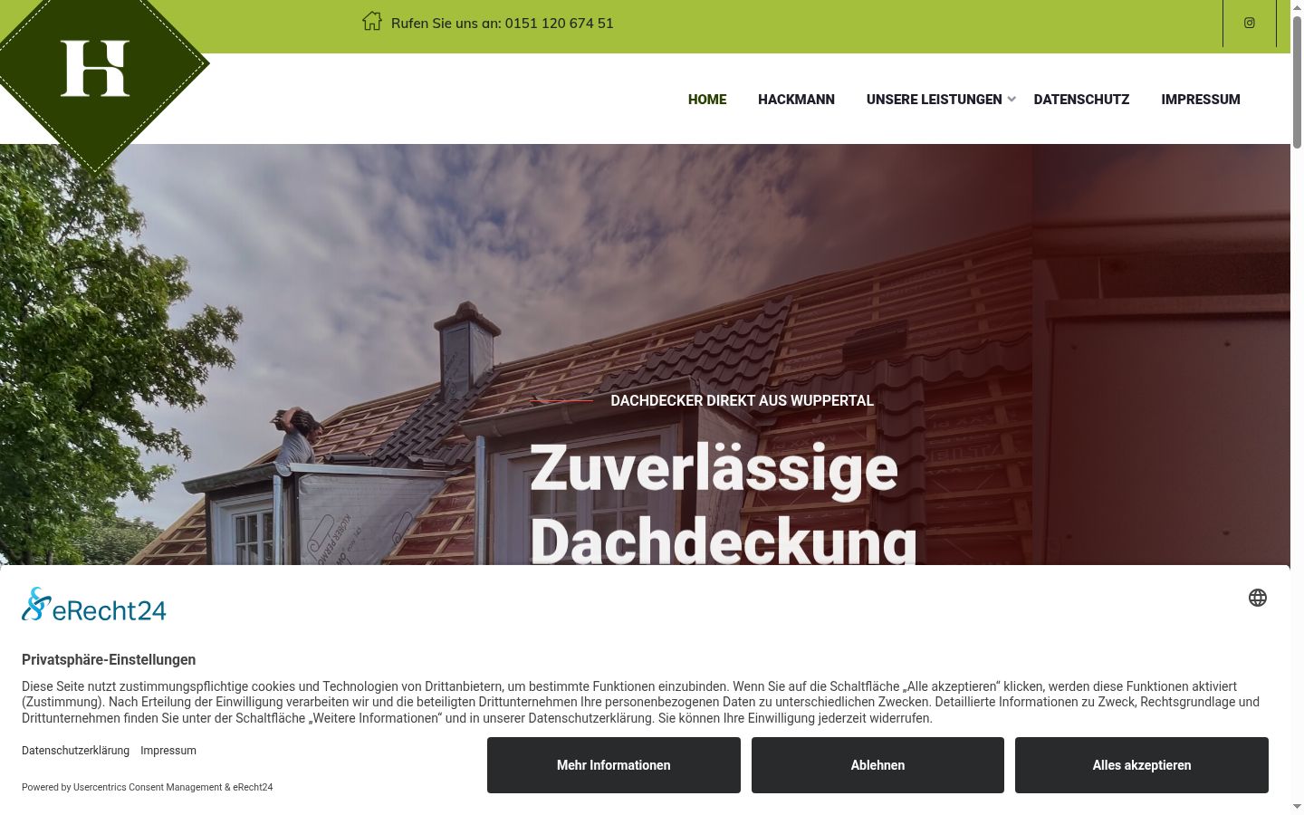 Screenshot van de toestemmingsbanner zoals getoond vóór enige interactie