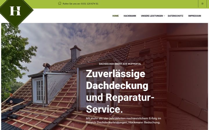 Screenshot of hackmann-bedachung.de