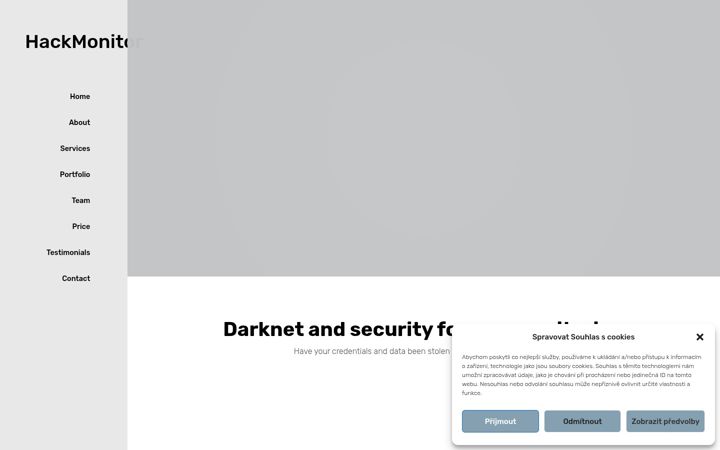Screenshot of hackmonitor.cz