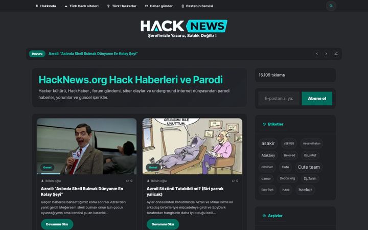 Screenshot of hacknews.org
