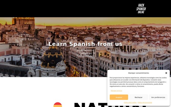 Screenshot of hackspanishonline.com