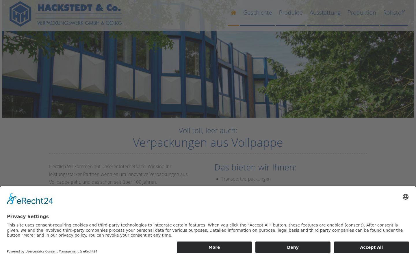 Screenshot of the consent banner shown before any interaction