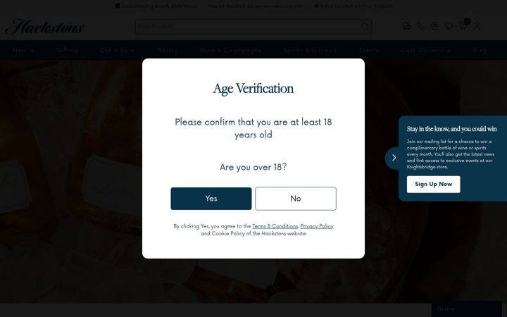 Skjámynd af hackstons.com