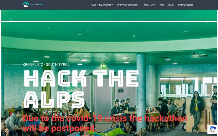 Screenshot of hackthealps.it
