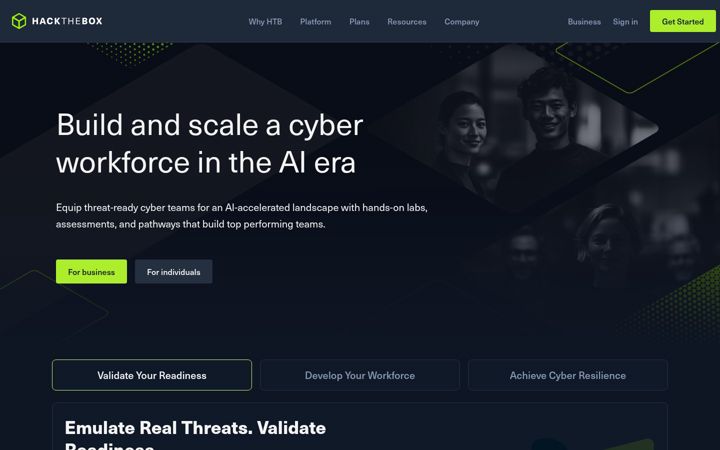 Zrzut ekranu hackthebox.com