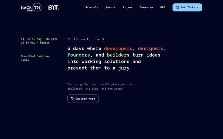 Screenshot of hacktm.ro