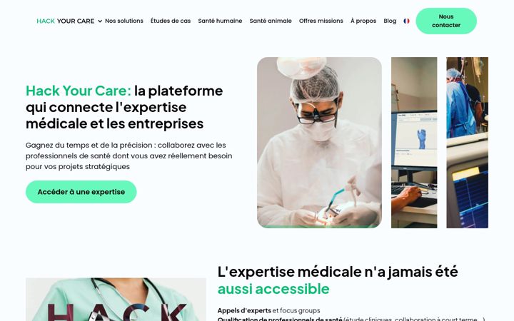 Screenshot of hackyourcare.com
