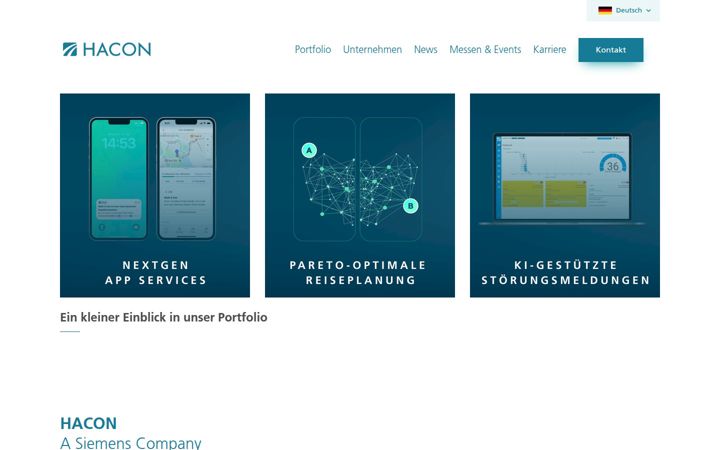 Screenshot of hacon.de