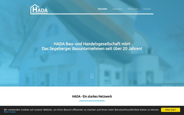 Screenshot of hada-bau.de