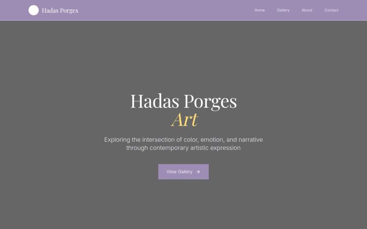 Screenshot of hadasporges-art.com