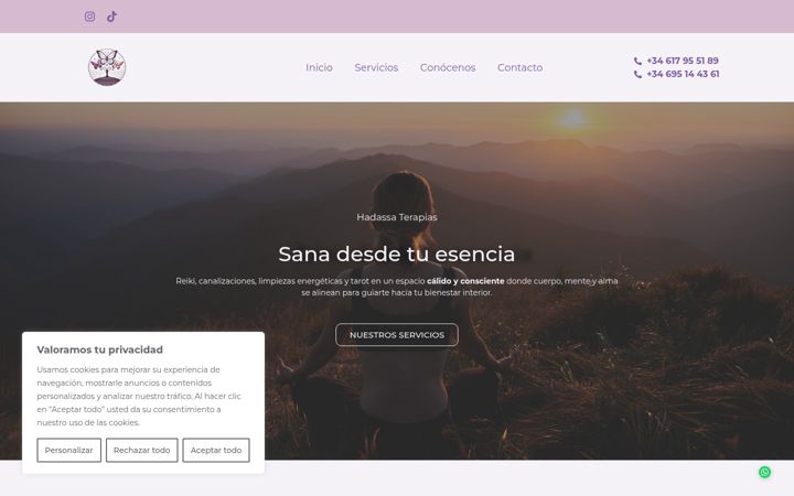Screenshot of hadassaterapias.es