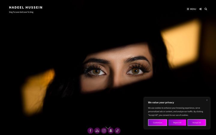 Screenshot of hadeelmusic.com