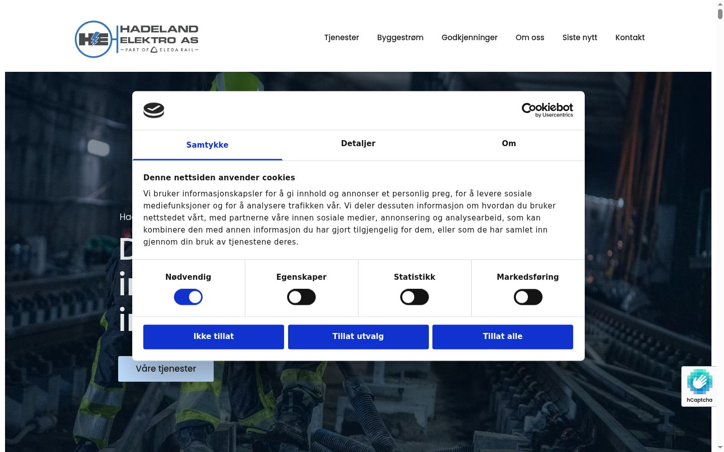 Screenshot des Einwilligungsbanners vor jeglicher Interaktion