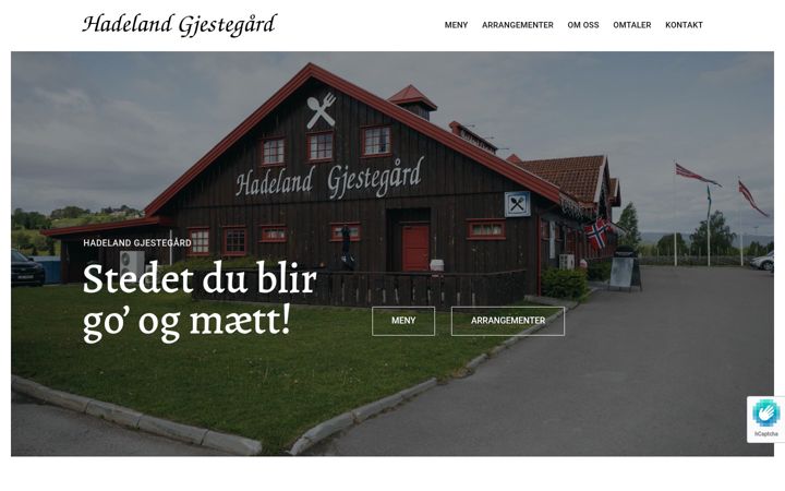 Screenshot of hadelandgjestegard.no
