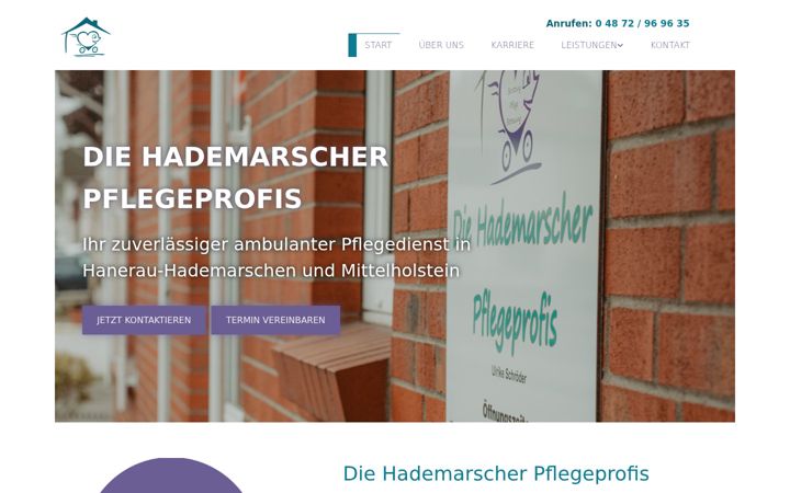 Screenshot of hademarscher-pflegeprofis.de