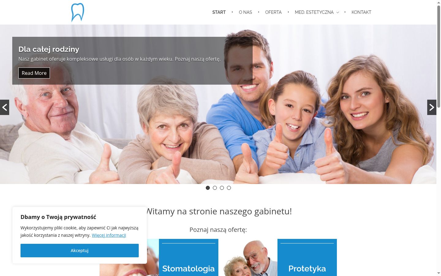 Zrzut ekranu banera zgody wyświetlanego przed jakąkolwiek interakcją