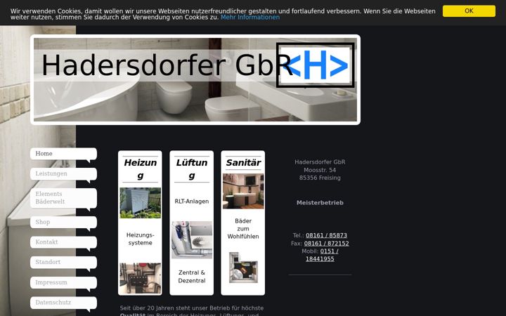 Screenshot of hadersdorfer-gbr.de