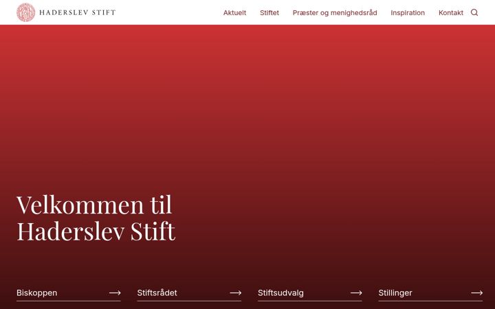 Captură de ecran a haderslevstift.dk