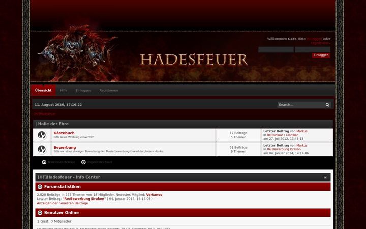 Screenshot of hadesfeuer.de