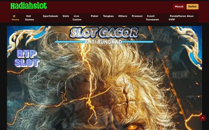 Screenshot of hadiahslot.com