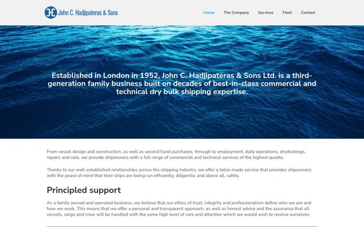 Screenshot of hadjipateras.co.uk