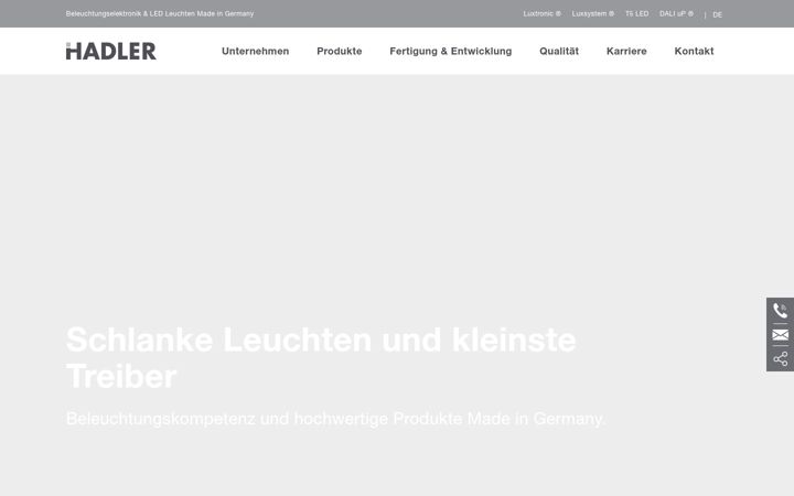 Screenshot of hadler-gmbh.de