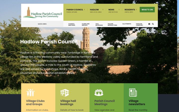 Screenshot of hadlowpc.co.uk