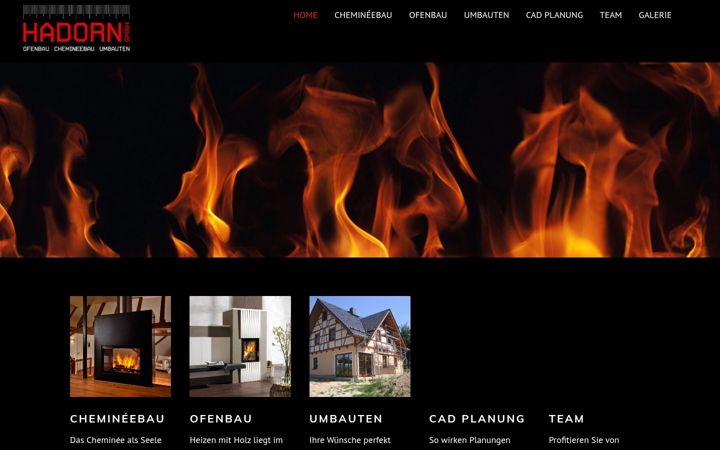 Screenshot of hadornbau.ch
