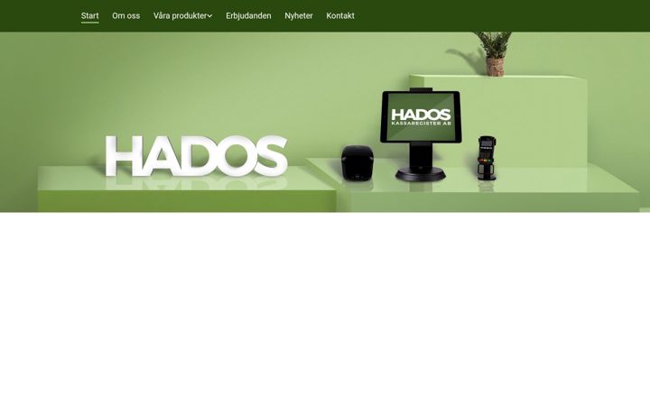 Screenshot of hados-kassaregister.se