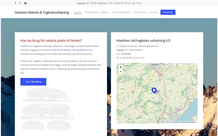 Screenshot of hadstenskiboks.dk