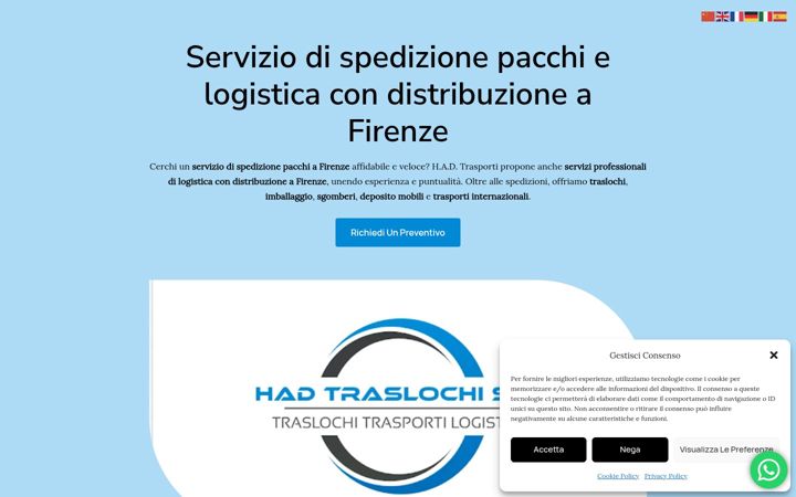 Screenshot of hadtrasporti.it