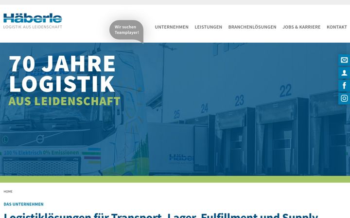Screenshot of haeberle-logistik.de