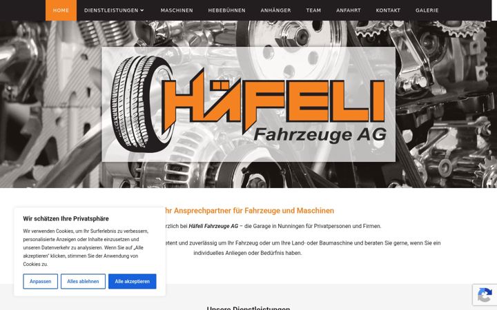 Screenshot of haefeli-fahrzeuge.ch