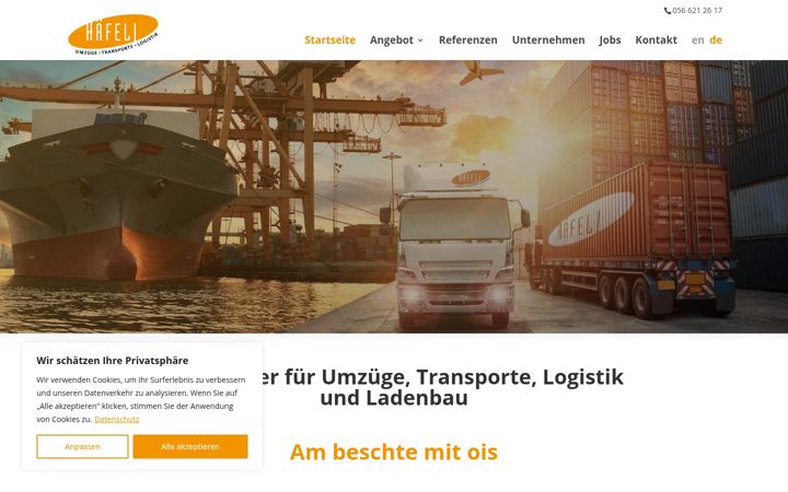 Screenshot of haefelitransporte.ch