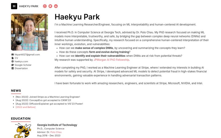 Screenshot of haekyu.com
